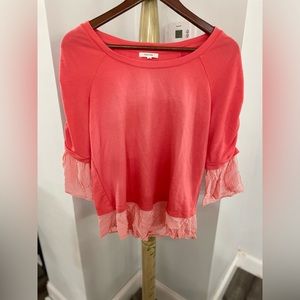 Hot pink long sleeve blouse